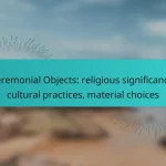 Ceremonial Objects: religious significance, cultural practices, material choices