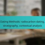 Dating Methods: radiocarbon dating, stratigraphy, contextual analysis