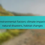 Environmental Factors: climate impacts, natural disasters, habitat changes