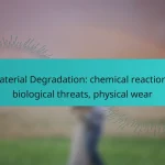 Material Degradation: chemical reactions, biological threats, physical wear