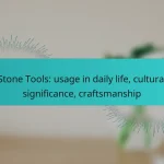 Stone Tools: usage in daily life, cultural significance, craftsmanship