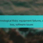Technological Risks: equipment failures, data loss, software issues