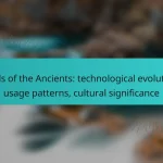 Tools of the Ancients: technological evolution, usage patterns, cultural significance