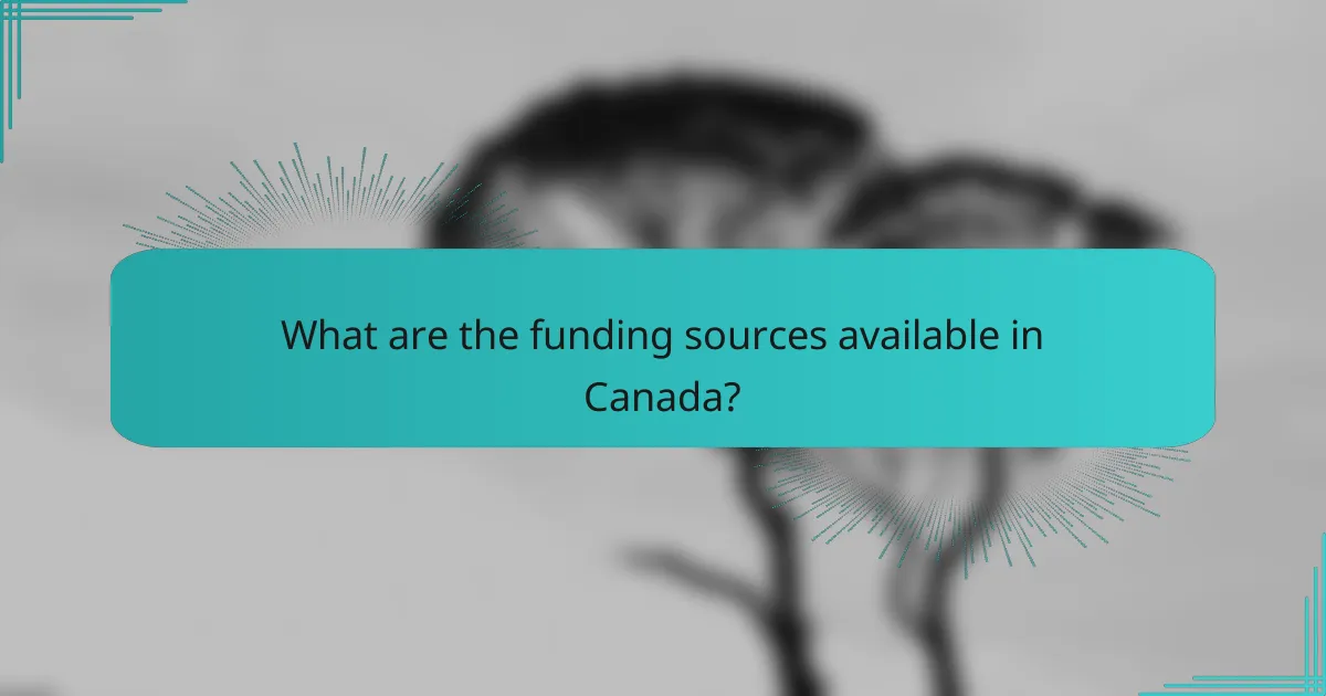 What are the funding sources available in Canada?